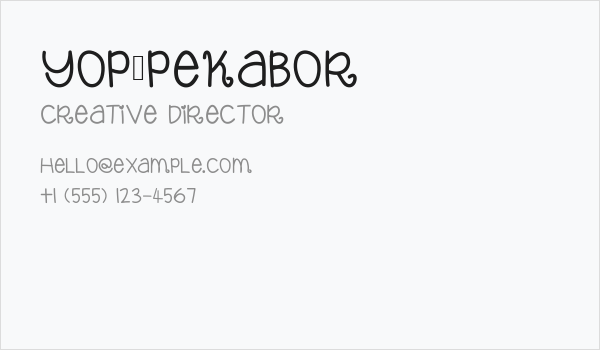 Yop_Pekabor Business Card