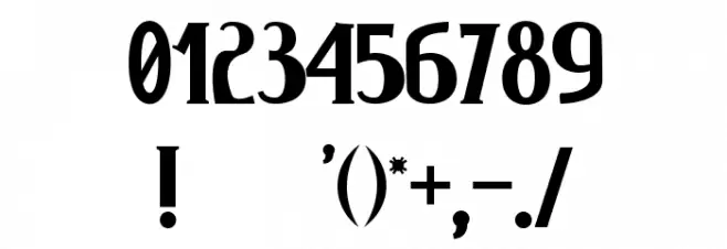 Yore-Bold Font OTHER CHARS