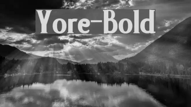 Yore-Bold Font examples