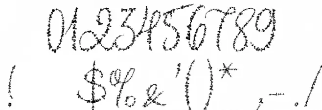 Yore script Font OTHER CHARS