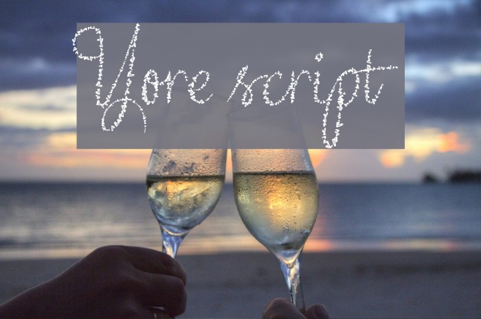 Yore script Font examples