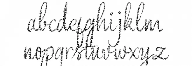 Yore script Schriftart Kleinbuchstaben