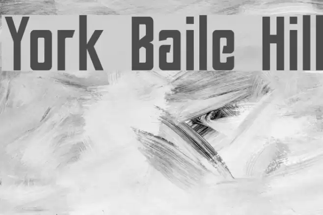 York Baile Hill Font examples