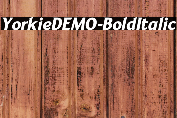 YorkieDEMO-BoldItalic Example 2