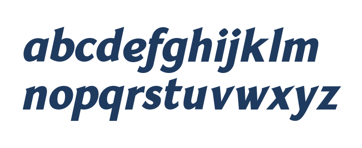 YorkieDEMO-BoldItalic Lowercase