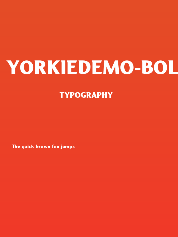 YorkieDEMO-Bold Poster
