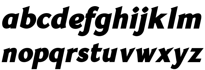 YorkieDEMO-ExtraBoldItalic Font LOWERCASE