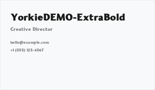 YorkieDEMO-ExtraBold Business Card