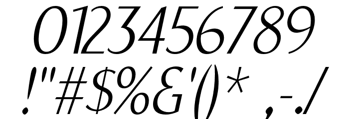 YorkieDEMO-ExtraLightItalic Font OTHER CHARS