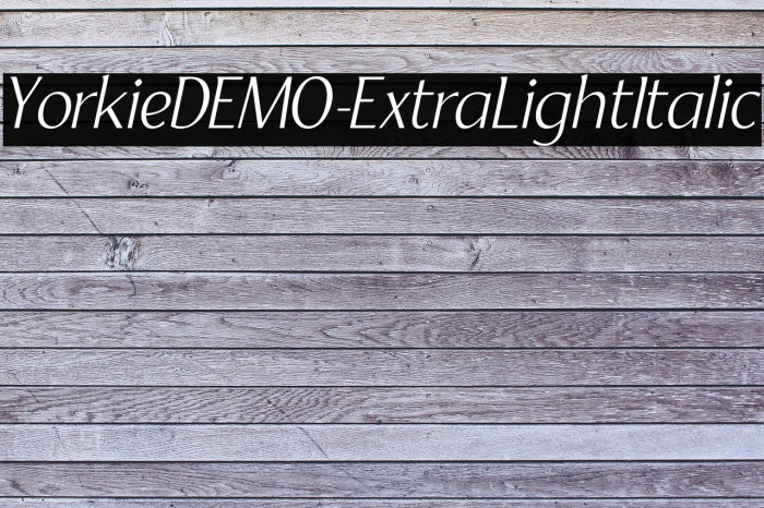 YorkieDEMO-ExtraLightItalic Example 3