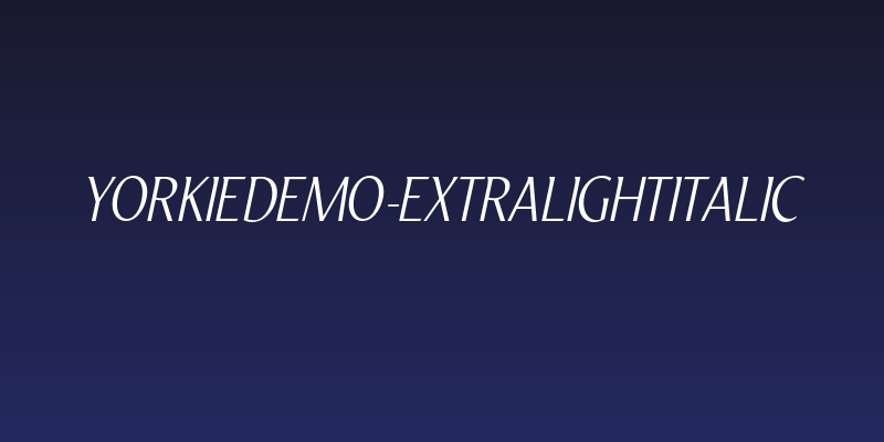 YorkieDEMO-ExtraLightItalic Social Header