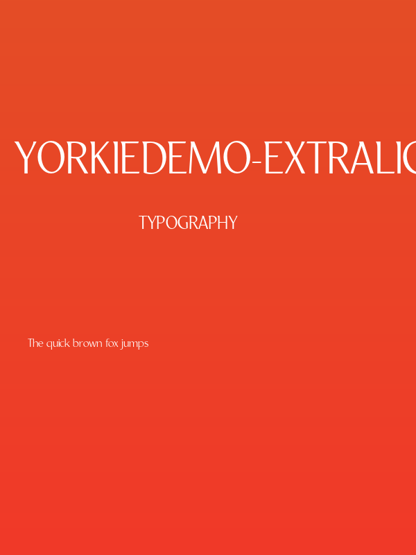 YorkieDEMO-ExtraLight Poster