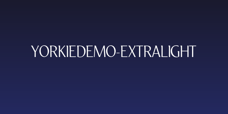 YorkieDEMO-ExtraLight Social Header