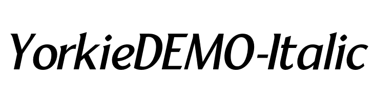 YorkieDEMO-Italic  Free Fonts Download