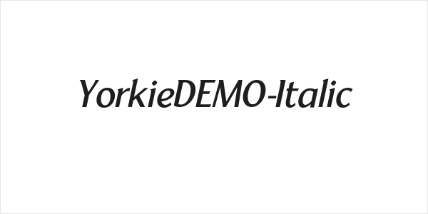 YorkieDEMO-Italic Logo