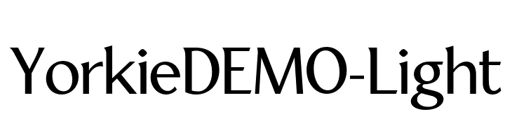 YorkieDEMO-Light  les polices de caractères gratuit tlcharger