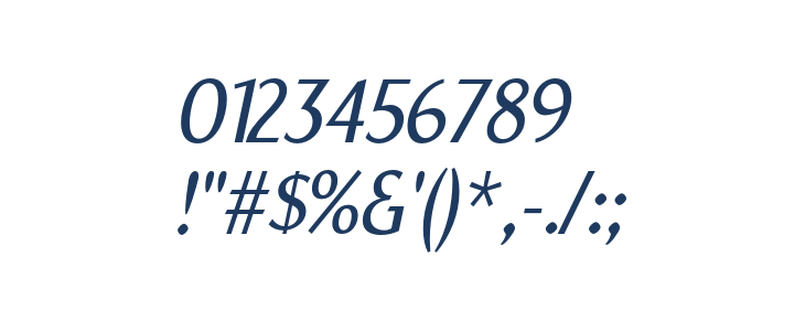 YorkieDEMO-LightItalic Other Characters