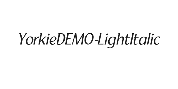 YorkieDEMO-LightItalic Logo
