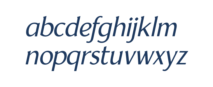 YorkieDEMO-LightItalic Lowercase