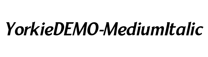 YorkieDEMO-MediumItalic  لخطوط تنزيل