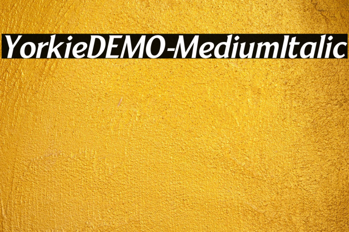 YorkieDEMO-MediumItalic Example 3