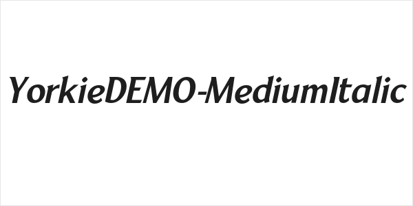 YorkieDEMO-MediumItalic Logo