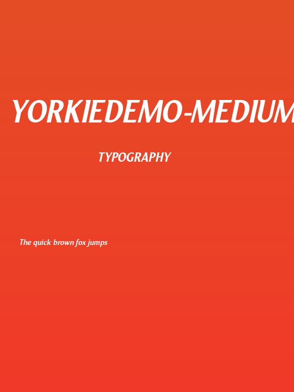 YorkieDEMO-MediumItalic Poster