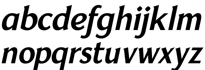 YorkieDEMO-MediumItalic Font LOWERCASE