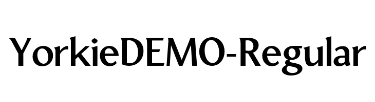 YorkieDEMO-Regular  नि: शुल्क फ़ॉन्ट्स डाउनलोड