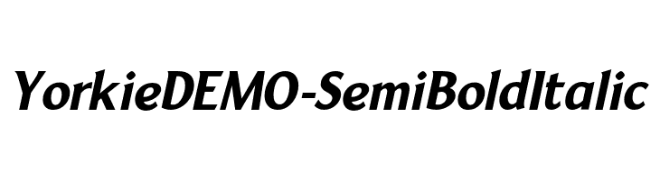 YorkieDEMO-SemiBoldItalic  免费字体下载