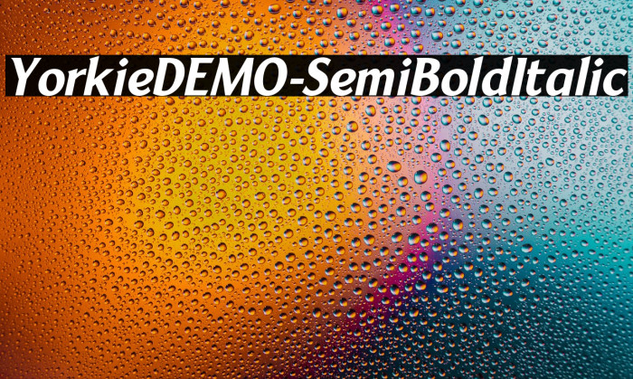 YorkieDEMO-SemiBoldItalic Example 2