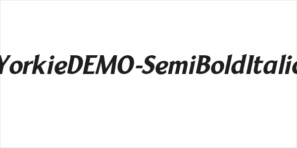 YorkieDEMO-SemiBoldItalic Logo