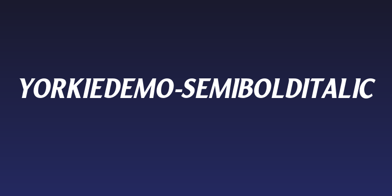 YorkieDEMO-SemiBoldItalic Social Header