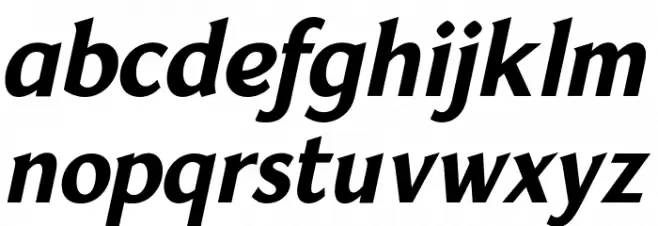 YorkieDEMO-SemiBoldItalic Font LOWERCASE