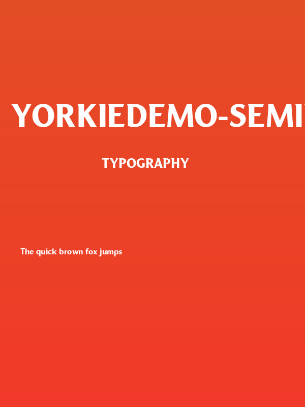 YorkieDEMO-SemiBold Poster