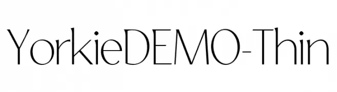 YorkieDEMO-Thin  Descarca Fonturi Gratis