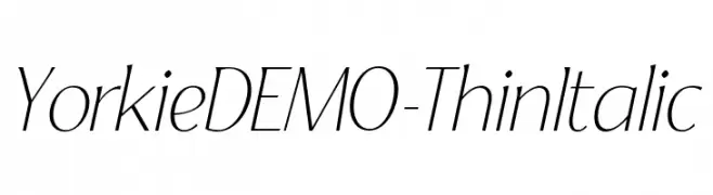 YorkieDEMO-ThinItalic  Fuentes Gratis Descargar