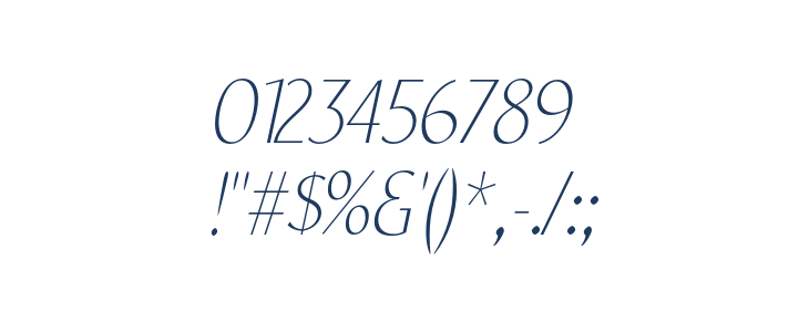 YorkieDEMO-ThinItalic Other Characters