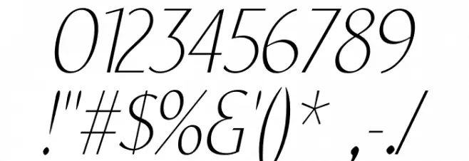 YorkieDEMO-ThinItalic Font OTHER CHARS