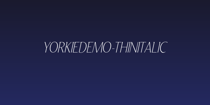 YorkieDEMO-ThinItalic Social Header