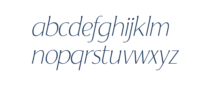 YorkieDEMO-ThinItalic Lowercase