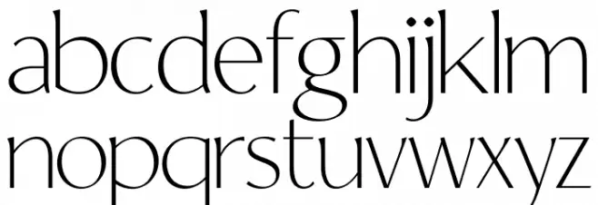 YorkieDEMO-Thin Schriftart Kleinbuchstaben