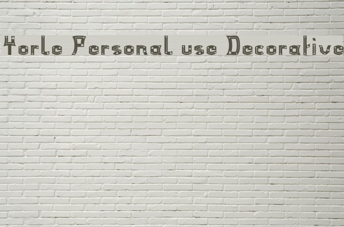 Yorle Personal use Decorative Font examples