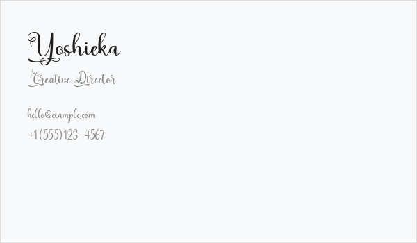 Yoshieka Business Card