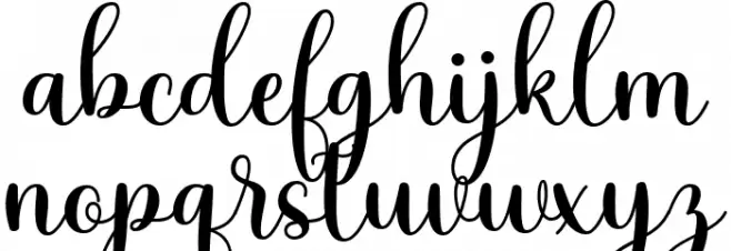 Yoshieka Schriftart Kleinbuchstaben