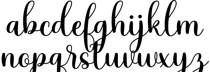 Yoshieka Font LOWERCASE