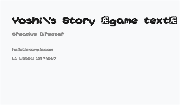 Yoshi's Story [game text] [BRK] Business Card