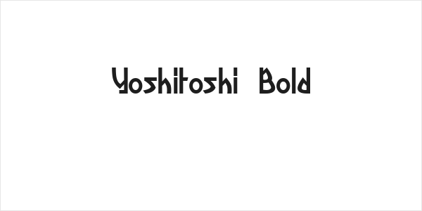 Yoshitoshi Bold Logo