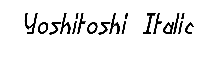 Yoshitoshi Italic  フリーフォントのダウンロード