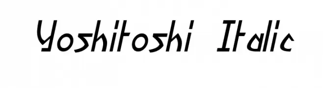 Yoshitoshi Italic  تنزيل الخطوط